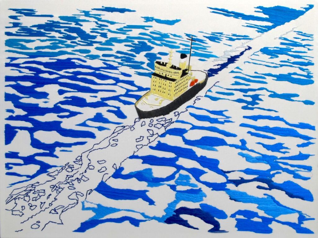 «северный путь». выставка американской художницы лорен хартман в российском государственном музее арктики и антарктики
